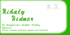 mihaly widmer business card