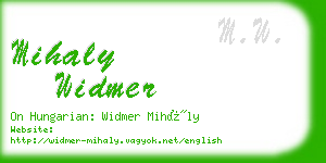 mihaly widmer business card